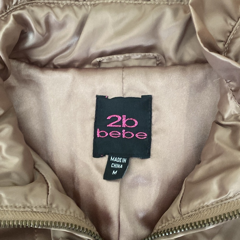 2b Bebe Puffer Beatiful Jacket .Size Medium.Bronz… - image 8